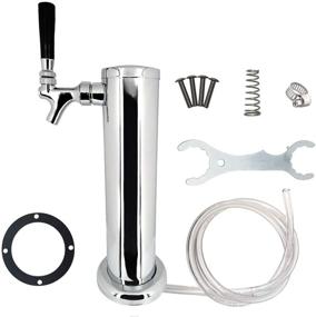 img 4 attached to 🍺 LUCKEG Single Tap Stainless Steel Beer Tower - 3 inch Draft Beer Tap with Single Faucet for Home Brewing [Product Review & Guide]