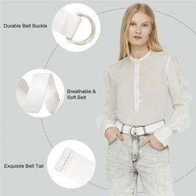 img 3 attached to 👨 Ultimate Utility: Double Canvas Sliver Buckle Military Belts for Constructed Strength and Versatility