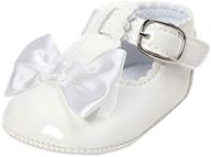 soft sole bowknot princess wedding dress mary jane flats for infant baby girls - prewalker newborn light baby sneaker shoes by meckior logo