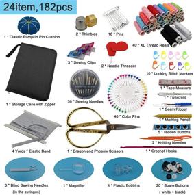 img 3 attached to 🧵 NOVBO Sewing Kit, 40-item set with 260pcs Sewing Supplies - Includes 54 XL Thread, Elastic Bands for Sewing, Scissors, Blind Sewing Needles - Suitable for Adults, Travelers, Beginners, Emergencies (Small & Large Set)