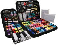 🧵 novbo sewing kit, 40-item set with 260pcs sewing supplies - includes 54 xl thread, elastic bands for sewing, scissors, blind sewing needles - suitable for adults, travelers, beginners, emergencies (small & large set) logo