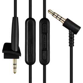 img 2 attached to Upgrade your Bose Headphones with AGS Retail's Compatible Audio Cable Replacement - Black, 1.2m with In-line Remote, Mic and Gold-Plated Jacks