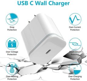 img 2 attached to 🔌 DECIPA 18W USB C Fast Charger with 6FT Charging Cable Cord and Wall Plug Power Adapter Block Cube for iPad Pro 12.9 11 inch Gen 4/3, 2020/2019/2018, Galaxy, Google Pixel 3A 4/3/2 XL