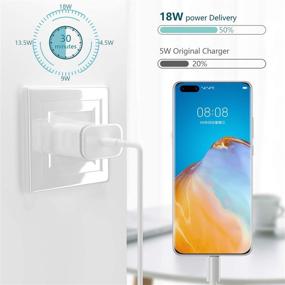 img 1 attached to 🔌 DECIPA 18W USB C Fast Charger with 6FT Charging Cable Cord and Wall Plug Power Adapter Block Cube for iPad Pro 12.9 11 inch Gen 4/3, 2020/2019/2018, Galaxy, Google Pixel 3A 4/3/2 XL