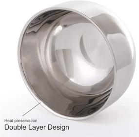 img 1 attached to 🪒 Premium Stainless Steel Shaving Mug Bowl for Men - Double Layered, Insulated & Durable Shave Soap Cup for Smooth Shaving (Small Size)