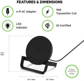 img 1 attached to Belkin F7U083ttBLK Беспроводная Зарядка На Подставке: Удобно и Быстро 10 Вт Мощности