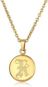 img 3 attached to 🎁 Trendsmax Gold Plated Initial Letter Necklace: Stylish Stainless Steel Coin Pendant for Women and Girls, Adjustable Length Gift for Her