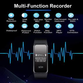 img 3 attached to 🎧 Hfuear 32GB Bracelet Voice Recorder: Capture 2300 Hours of Audio, 38 Hours Battery Life - Ideal Mini Audio Recorder for Lectures, Meetings (S7-32G)