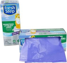 img 2 attached to 🐱 Fresh Step Drawstring Cat Litter Box Liners, Scented and Unscented - 7 Count Cat Liner Bags