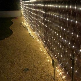 img 1 attached to 🌟 All-Conquering 9.8ft X 6.6ft 200 LED Net Lights: Perfect Outdoor Mesh Lights for Bedroom, Wedding, Garden, and More!