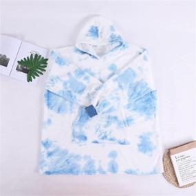 img 2 attached to Warm and Cozy Hooded Sweatshirt for Winter: Homemari Wearable Blanket Fleece with Front Pocket, Long Sleeves, and Digital Printing - One Size Fits All