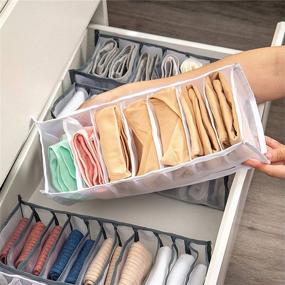 img 2 attached to 📦 HUAJUHUI L&amp;Z Grid Underwear Storage Collapsible Box: Organize Your Drawer with Ease!