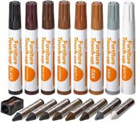 🛠️ katzco wood furniture repair kit - 17 piece set of markers and wax sticks with sharpener - ideal for stains, scratches, floors, tables, desks, carpenters, bedposts, touch-ups, cover-ups, molding repair logo