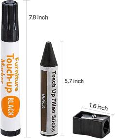 img 2 attached to 🛠️ Katzco Wood Furniture Repair Kit - 17 Piece Set of Markers and Wax Sticks with Sharpener - Ideal for Stains, Scratches, Floors, Tables, Desks, Carpenters, Bedposts, Touch-Ups, Cover-Ups, Molding Repair