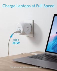 img 1 attached to 🔌 Anker PowerExtend USB-C Plug 3 Cube - розетка переменного тока и USB-стена с 3 розетками, 3 портами USB, быстрая зарядка Power Delivery - совместима с iPhone 12/12 Pro/12 Pro Max - удобна для путешествий.