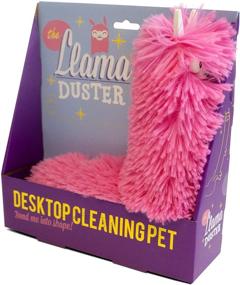 img 1 attached to GR450039 Gift Republic Fuzzy Pink Llama Cleaning Duster