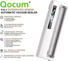 img 3 attached to 🔒 Qocum Vacuum Sealer Machine: Efficient Food Preservation with 12 Precut Bags, Sous-Vide Compatibility, and Safety Certification