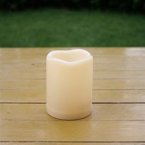 img 3 attached to Waterproof Outdoor Flameless LED Candles: Realistic Flickering Pillar Candles with Timer - Perfect for Weddings, Garden Decorations, and Parties