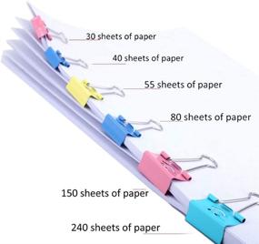 img 2 attached to Colorful Hollow Smiling Face Binder Clips, Limque Paper Clips, and Paper Clamps - 51 Pcs Assorted Sizes for Office, Kitchen, and Teacher Gifts