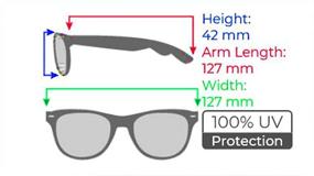 img 1 attached to 🕶️ California Style Neon Sunglasses for Kids Ages 6 - 10