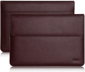 img 4 attached to 📱 Procase iPad Pro 12.9 Case Sleeve, Cushion Protective Sleeve Bag Cover for Apple iPad Pro 12.9", Surface Pro X, Compatible with Apple Smart Keyboard, Document Pocket & Apple Pencil Holder - Brown