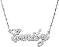 mynamenecklace sparkling diamond cut sterling nameplate logo