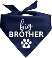 🐾 seo-optimized big brother heart paw matching family triangle dog bandana (available in various colors) logo