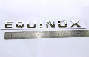 img 1 attached to 🚗 1x OEM Chrome Equinox Nameplate 3D Logo Letters Emblem Badge Glossy - Exact Replacement (Part Number: 23299758)