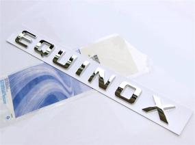 img 2 attached to 🚗 1x OEM Chrome Equinox Nameplate 3D Logo Letters Emblem Badge Glossy - Exact Replacement (Part Number: 23299758)