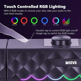 img 1 attached to 🔊 MARVO SG280 Detachable RGB Gaming Speakers - Enhanced Stereo Surround Sound, USB Powered, 3.5mm Jack & Wireless Connection, Volume Control and 6 Colorful RGB Light - Ideal for Computer, Laptop, TV, Projectors