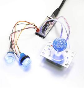 img 3 attached to LED Arcade DIY Parts: 2X Zero Delay USB Encoder + 2X 2/4/8 Way LED Joystick + 20x LED Illuminated Push Buttons for Mame Windows System & Raspberry Pi Arcade Project – Red & Blue Kits