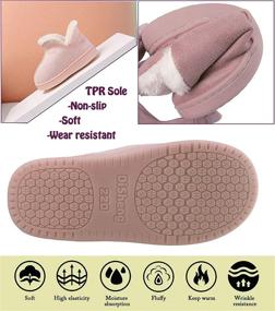 img 1 attached to 🧦 Kids Winter House Slippers - Boys and Girls Indoor Outdoor Warm Plush Slippers Boots - Anti-Slip Home Shoes (Toddler/Little Kid)