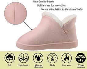 img 3 attached to 🧦 Kids Winter House Slippers - Boys and Girls Indoor Outdoor Warm Plush Slippers Boots - Anti-Slip Home Shoes (Toddler/Little Kid)