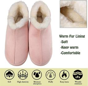 img 2 attached to 🧦 Kids Winter House Slippers - Boys and Girls Indoor Outdoor Warm Plush Slippers Boots - Anti-Slip Home Shoes (Toddler/Little Kid)