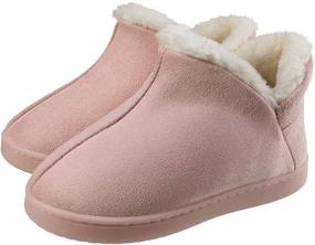 img 4 attached to 🧦 Kids Winter House Slippers - Boys and Girls Indoor Outdoor Warm Plush Slippers Boots - Anti-Slip Home Shoes (Toddler/Little Kid)