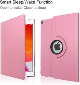 img 1 attached to iPad 6th Generation Case with Screen Protector, Stylus, and Rotating Stand - iPad 9.7 inch Air1 2018 2017 Case Cover - Auto Sleep Wake - A1822 A1823 (Light Pink)