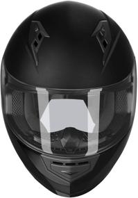 img 2 attached to 🏍️ GLX GX11 Unisex-Adult Lightweight Full Face Motorcycle Street Bike Helmet - Compact Design with Extra Tinted Visor - DOT Approved (Matte Black, Large)