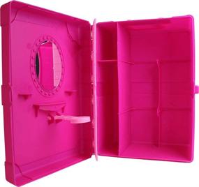 img 2 attached to 🎀 Enhanced Barbie 8 Doll Storage with Multiple Compartments