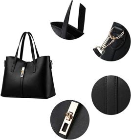 img 1 attached to Trendy Satchels: Fashionable Womens Leather Handbag Shoulder Women's Handbags & Wallets