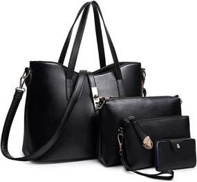 img 4 attached to Trendy Satchels: Fashionable Womens Leather Handbag Shoulder Women's Handbags & Wallets