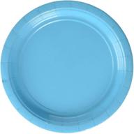 🍽️ amscan 650013.54 caribbean blue paper lunch plates: big party pack of 50ct for effortless catering logo