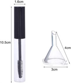 img 3 attached to 💄 Pengxiaomei 2pcs 10ml Empty Mascara Tube: Convenient Eyelash Cream Container Bottle with Eyelash Wand and Funnels Transfer Pipettes