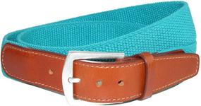 img 4 attached to CrookhornDavis Cotton Elastic Leather Accessories Men's Accessories for Belts