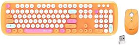 img 4 attached to Keyboards UBOTIE Polychrome Connection Orange Colorful