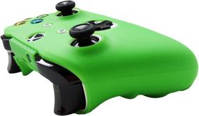 img 2 attached to 🎮 Hikfly Silicone Controller Cover Skin Protector Case Faceplates Kits for Xbox One X/One S/Slim Controller - Enhanced Gaming Experience with 4pcs Green Thumb Grips Caps