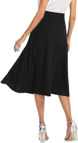 img 3 attached to 👗 SheIn Women's Casual High Waist A Line Pleated Midi Skirt: Stylish and Practical with Convenient Pockets