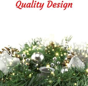 img 1 attached to 🕯️ Silver Traditional Advent Calendar Season Candle Holder - Clever Creations Christmas 11 Inch Advent Wreath Centerpiece Home Decoration