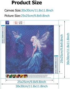 img 3 attached to 🦋 Exquisite Butterfly Rhinestone Embroidery Painting – 11.8x11.8 Inch