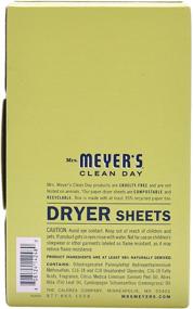 img 2 attached to 🍋 Mrs. Meyer's Clean Day Dryer Sheets - Fabric Softener with Static Reduction, Cruelty Free Formula, Infused with Lemon Verbena Essential Oils, 80 Count