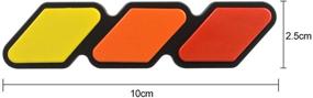 img 3 attached to Значок решетки MARLBSTON трехцветный, декоративный аксессуар для автомобиля или грузовика, совместимый с Toyota Tacoma 4Runner Tundra, стикер для центральной решетки (красный градиент)